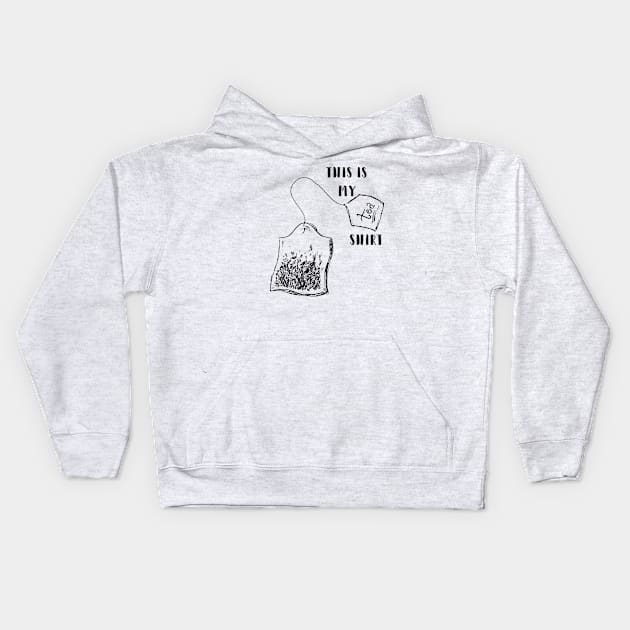 This Is My Tea Shirt Kids Hoodie by Alema Art